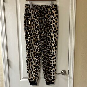 Zara Leopard Print Track Pants